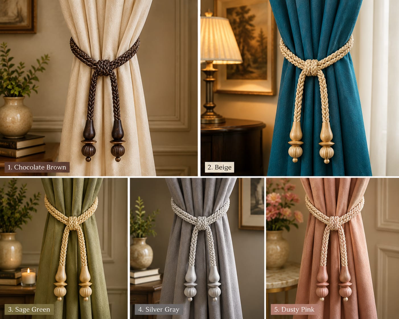 Handcrafted Curtain Accessories by Cord Craft House