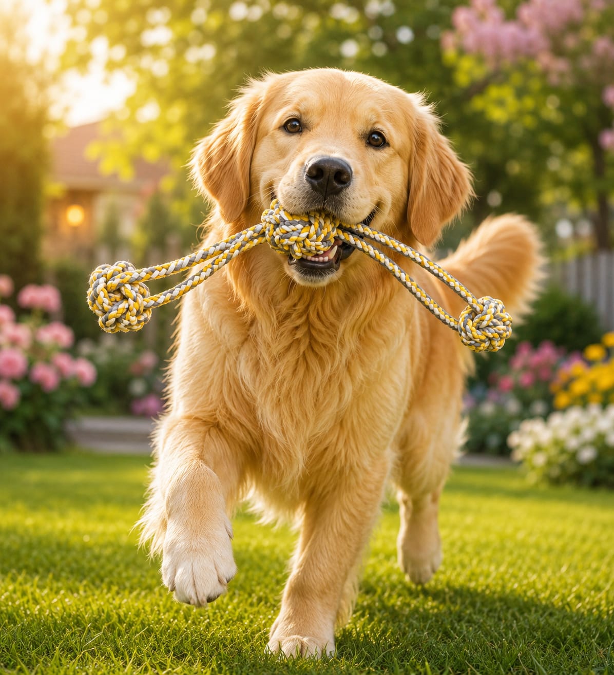 Custom rope pet accessories by Cord Craft House